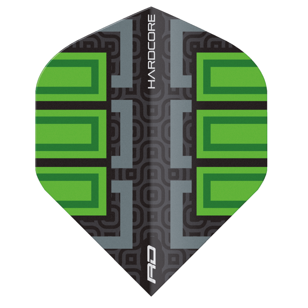 Hardcore Radical Black Blocks Standard Dart Flights - Green