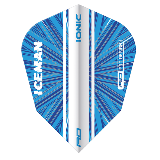 Hardcore Ionic Gerwyn Price Blue Burst V-Standard Dart Flights