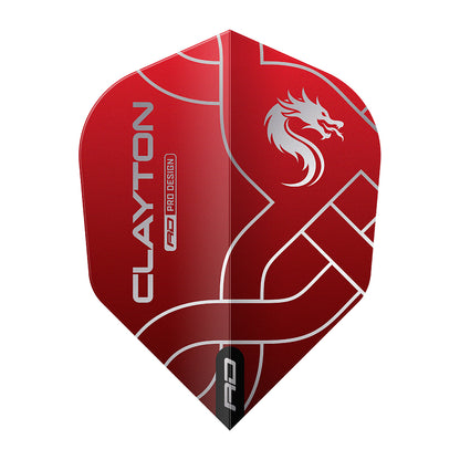 Red Dragon Hardcore Jonny Clayton Red & Black Dart Flights