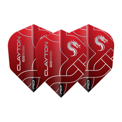 Red Dragon Hardcore Jonny Clayton Red & Black Dart Flights