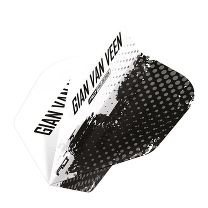 Red Dragon Gian van Veen Black & White Dart Flights