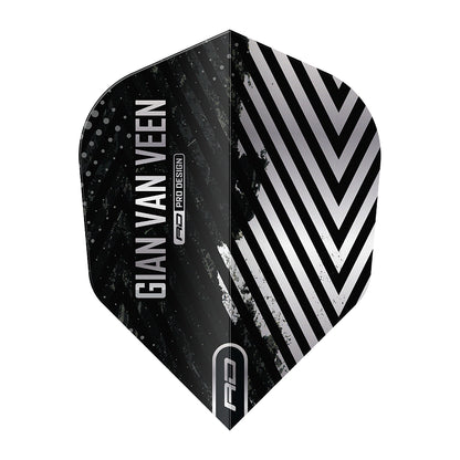 Red Dragon Gian van Veen Black & Silver Dart Flights