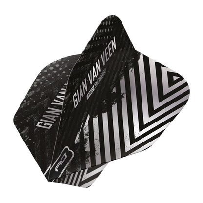 Red Dragon Gian van Veen Black & Silver Dart Flights