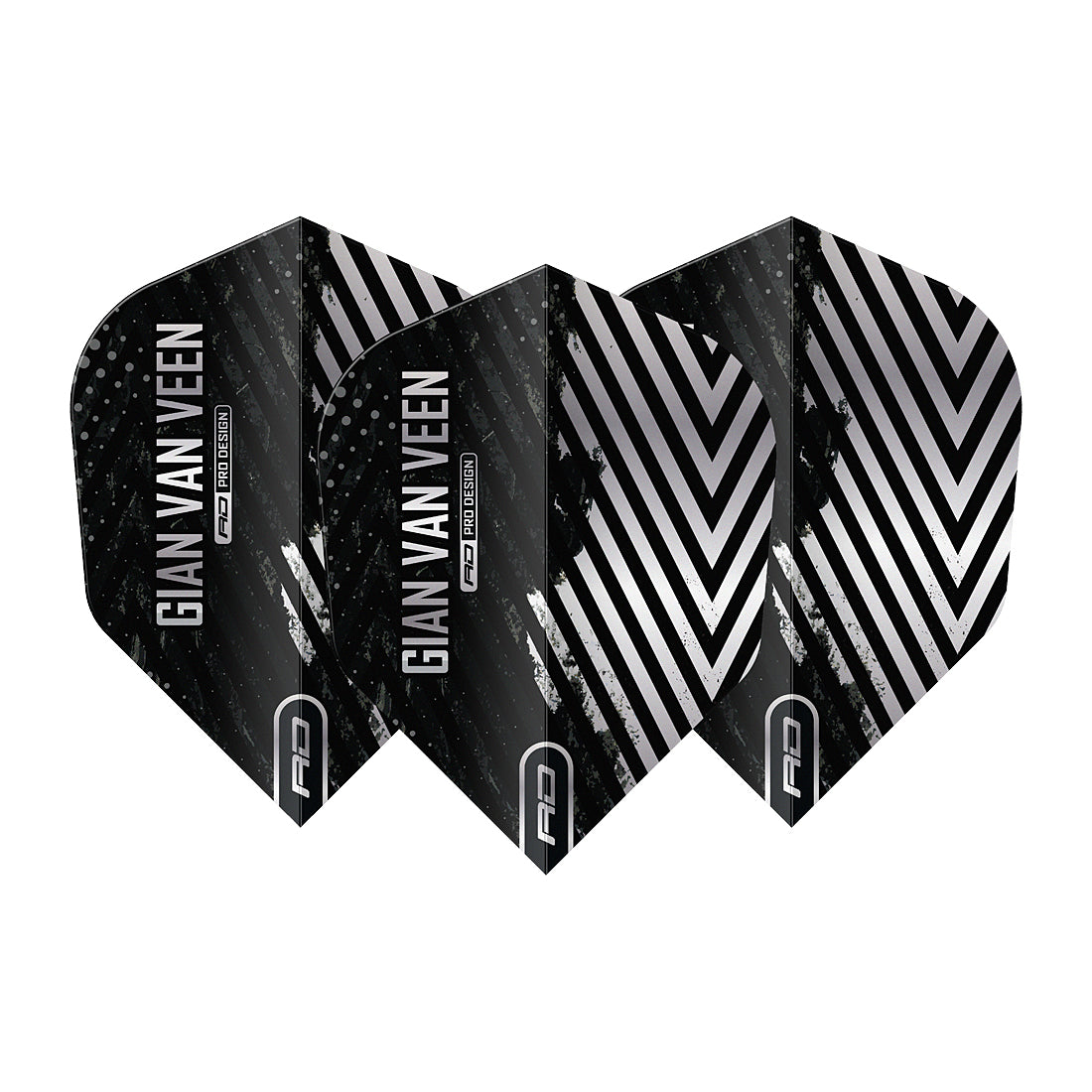 Red Dragon Gian van Veen Black & Silver Dart Flights