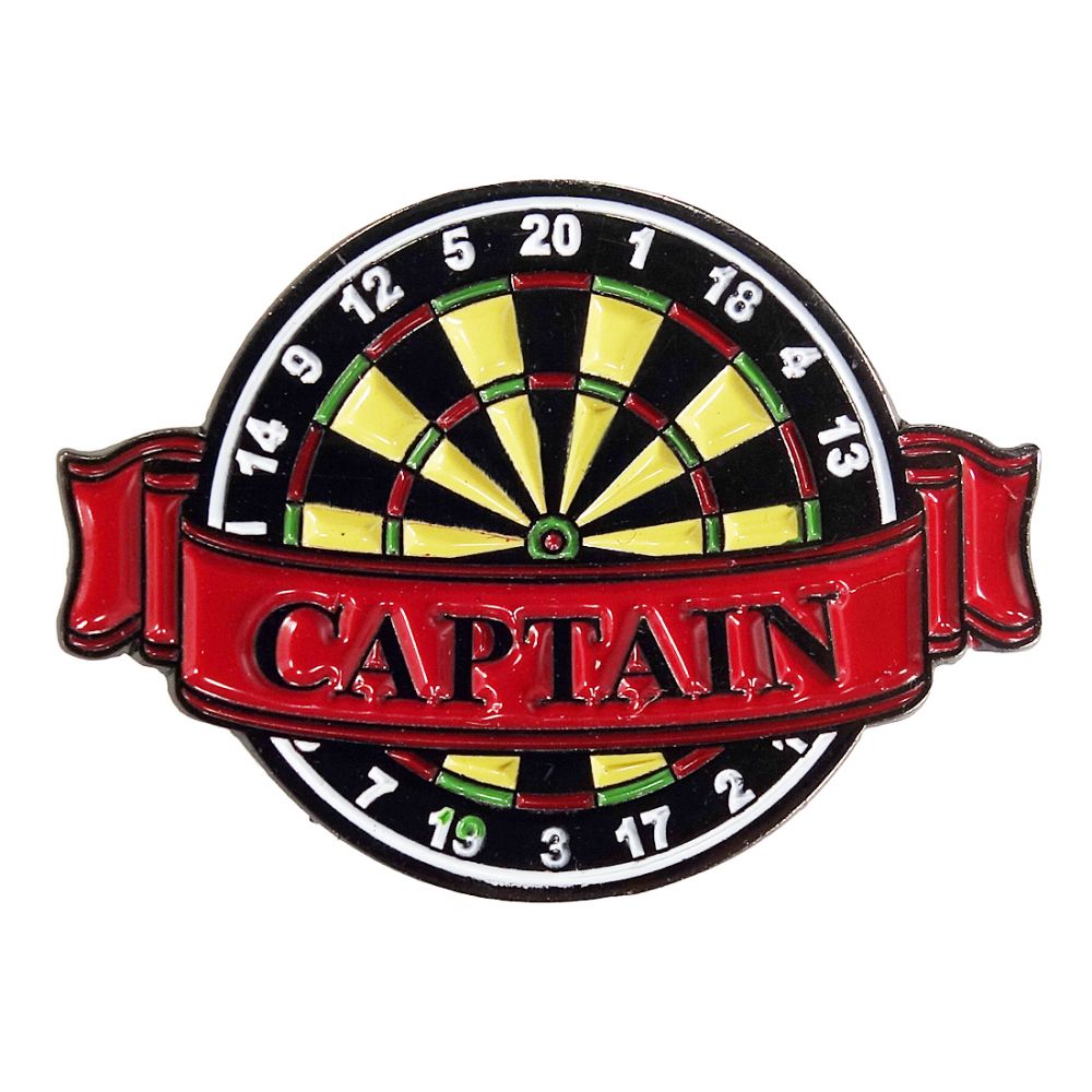 Darts Pin Badges Enamel Pin Badge Banner Captain