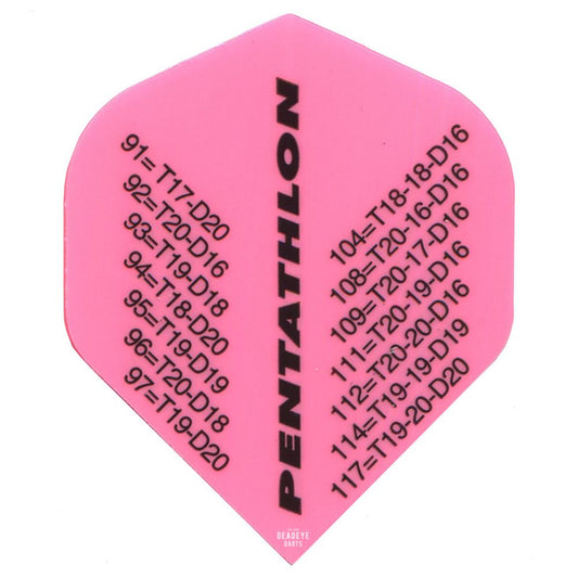 Pentathlon Dart Flights Out Chart