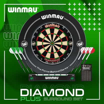 Winmau Professional Diamond Plus Dartboard And Surround Set